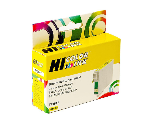 Картридж Epson Stylus S22/SX125/SX420W/SX425W/BX305F (Hi-Black) C13T12844010, Y