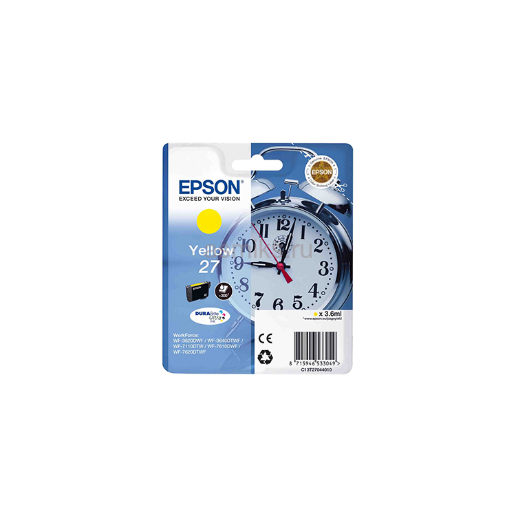 Картридж Epson WorkForce WF-7110/7610/7620 (O) T2704/C13T27044022, Y