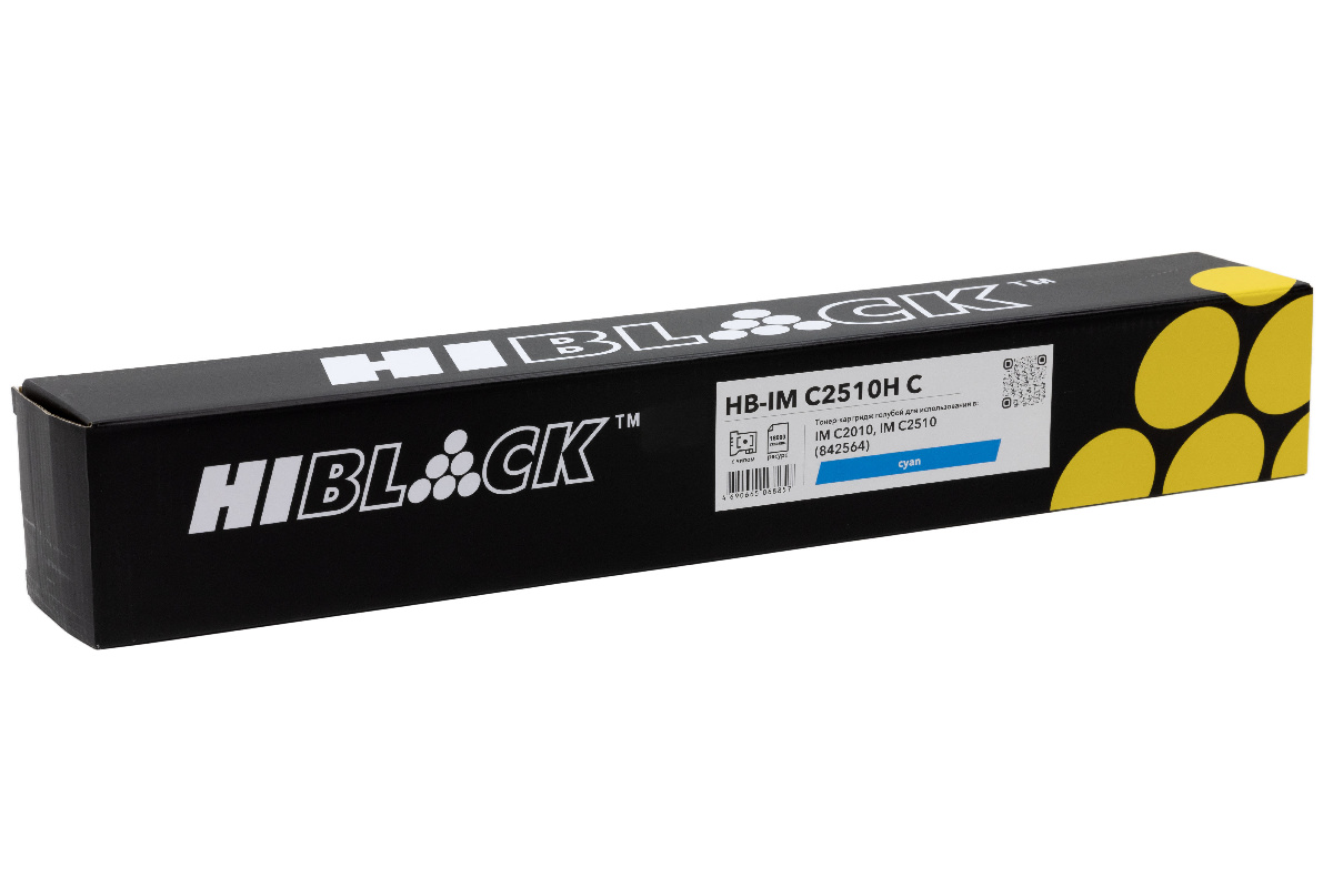 Тонер-картридж Hi-Black (HB-IMC2510H C) для Ricoh IM C2010 / IM C2510, C, 18K