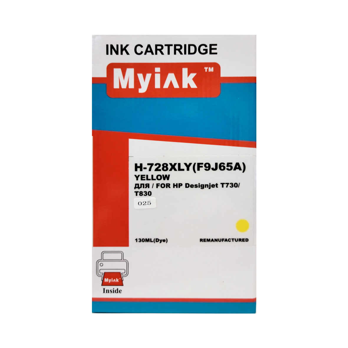 Картридж HP Designjet T730/T780 F9J65A Yellow MyInk (728XL)