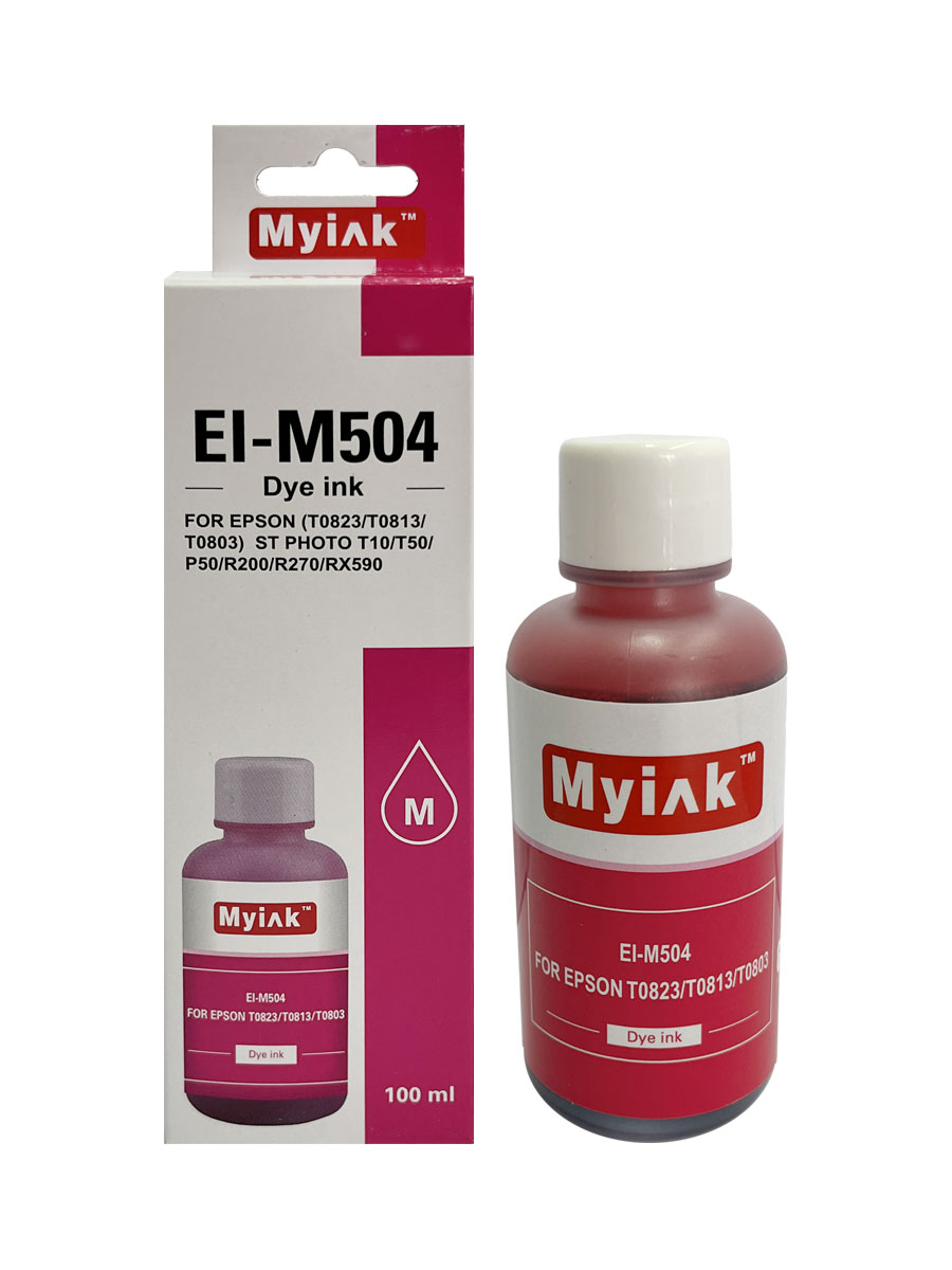 Чернила для EPSON (T0823/T0813/T0803) (100мл,magenta Dye) EI-M504 Gloria MyInk