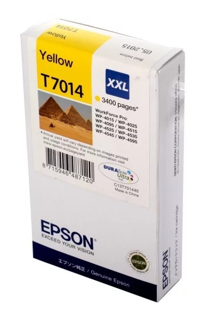 Картридж Epson WP-4015DN/4095DN/4515DN/4525DNF/ 4595DNF (O) C13T70144010, Y, XXL
