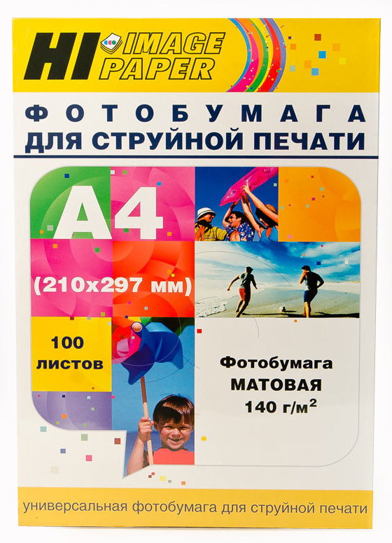 Фотобумага матовая односторонняя A4, 140 г/м, 100 л. (A211600U) (Hi-image paper)