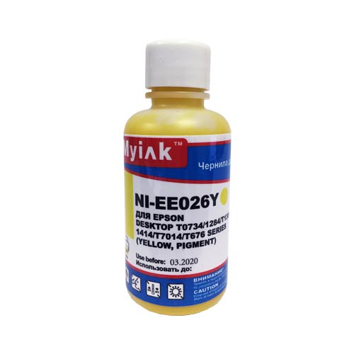 Чернила для EPSON (T0734/T0714/T0924) (100мл,yellow, Pigment) EE026Y MyInk
