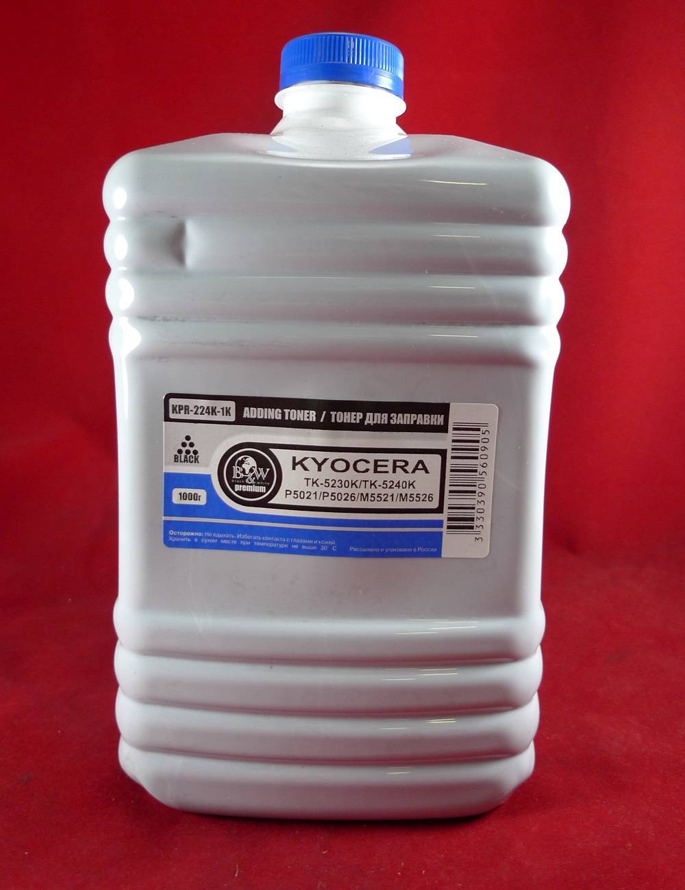 Тонер KPR-224K-1K для Kyocera TK-5220/ Black (фл. 1кг) Black&White Premium