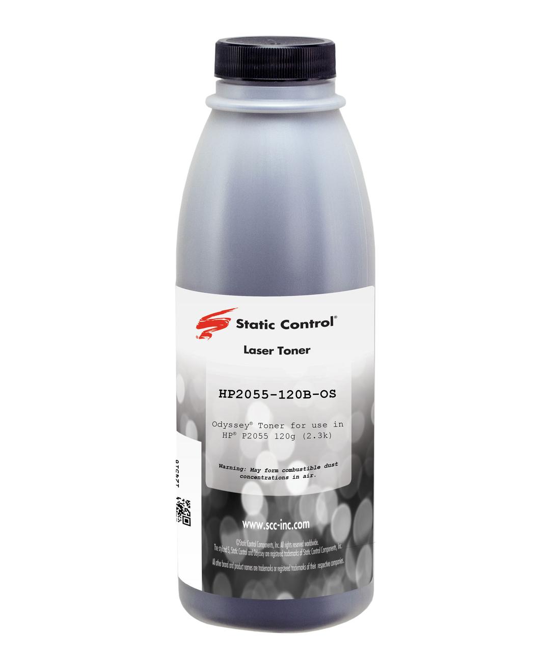 Тонер HP LJ P2035/2055 (Static Control) (Odyssey), 120 г, флакон