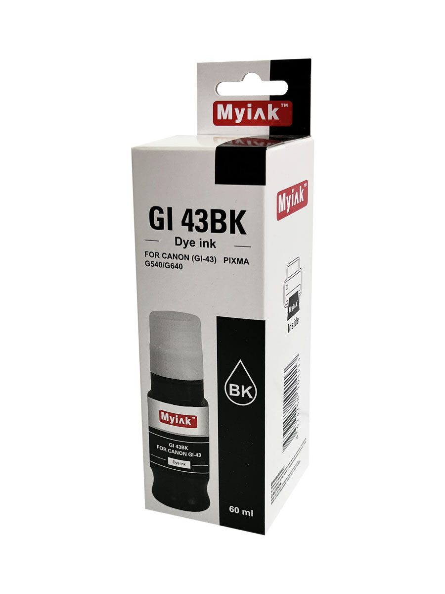 Чернила для CANON GI-43Bk (60мл, контейнер, black Dye) для PIXMA G540/G640 GI43BK MyInk
