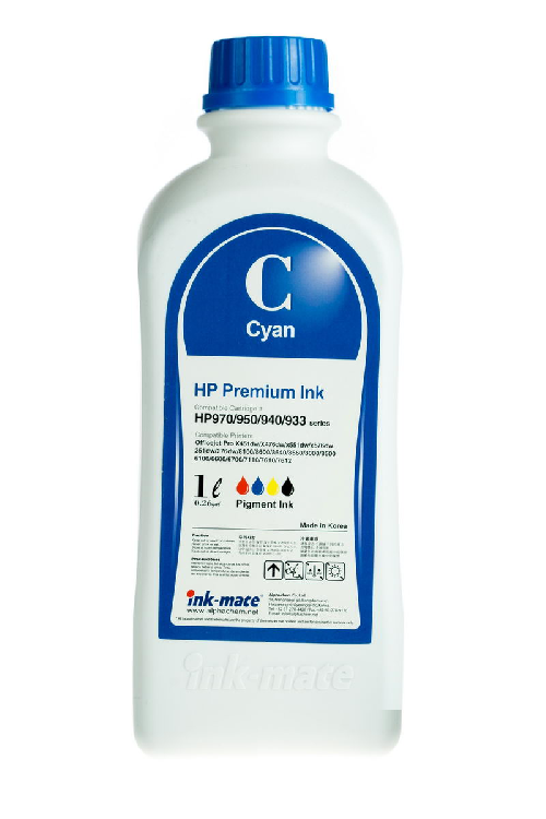Чернила HP (Ink-Mate) 1л, HIMB-970/973 C (синий пигмент)