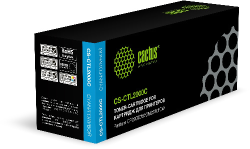 Картридж лазерный CACTUS CS-CTL2000C (CTL-2000C) cyan ((1500стр.)