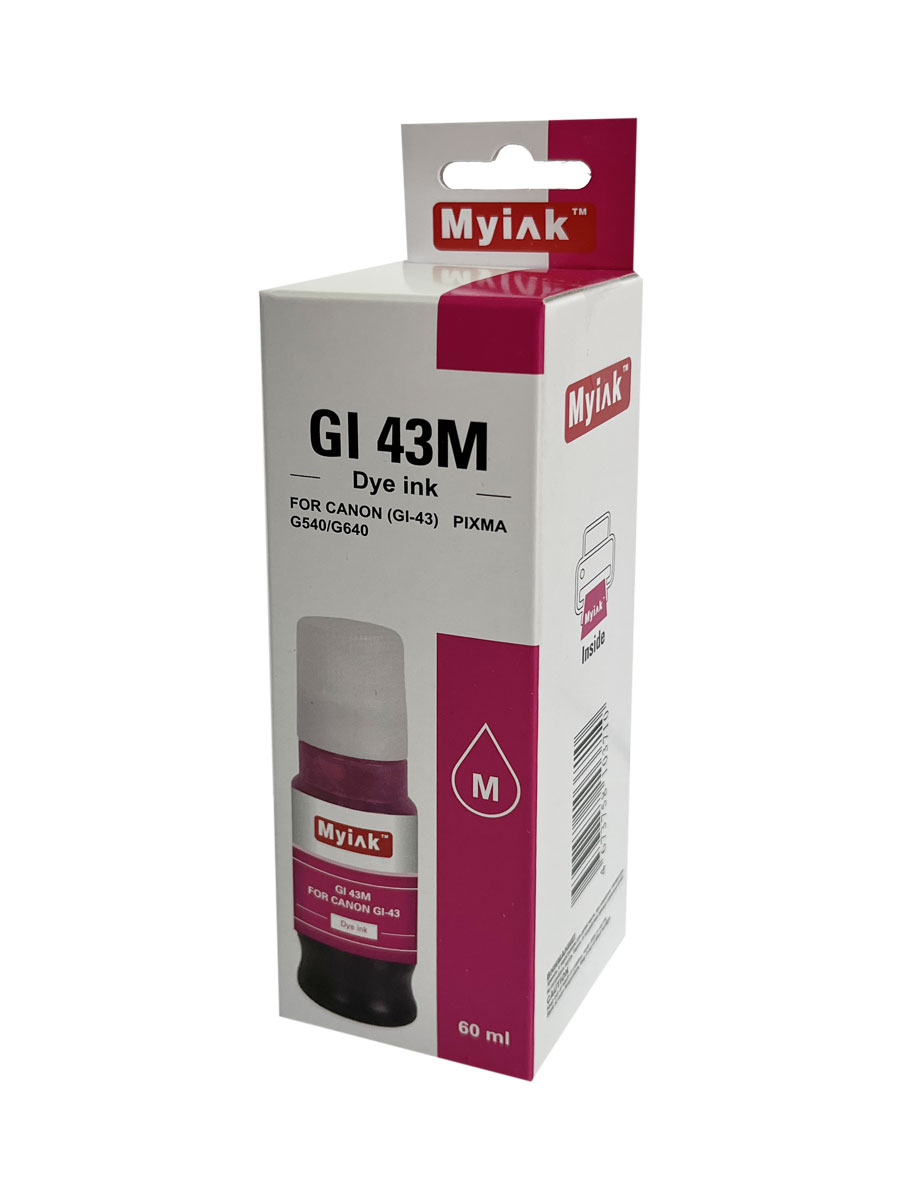 Чернила для CANON GI-43M (60мл, контейнер, magenta Dye) для PIXMA G540/G640 GI43M MyInk
