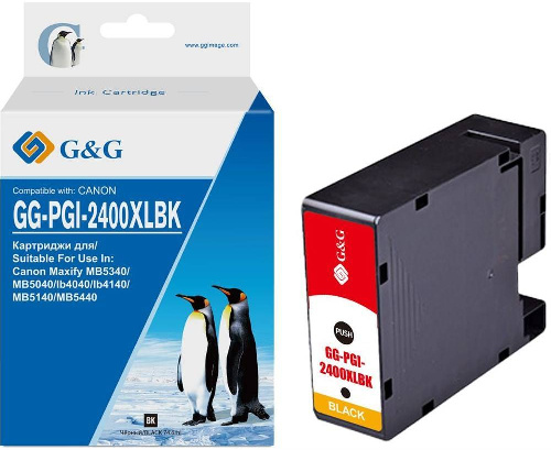 Картридж струйный G&G GG-PGI-2400XLBK PGI-2400XL BK черный (74.6мл)