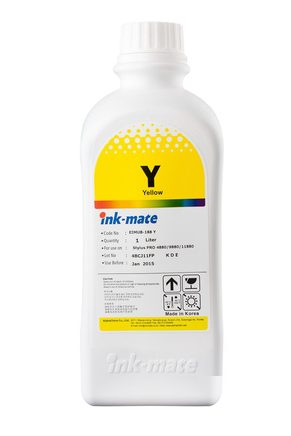 Чернила Epson (Ink-Mate) 1л, EIM 188 Yellow (желтый) пигмент
