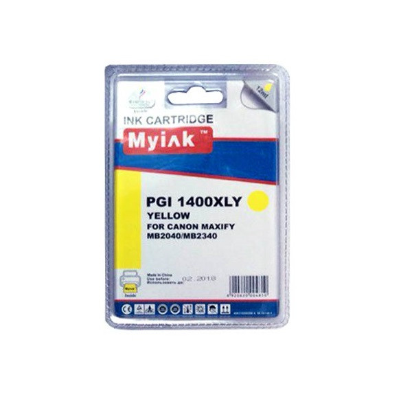 Картридж Canon MAXIFY MB2040/ MB2140/ MB2340/ MB2740 (MyInk) PGI-1400XL/ 9204B001, Y (12ml, Pigment)