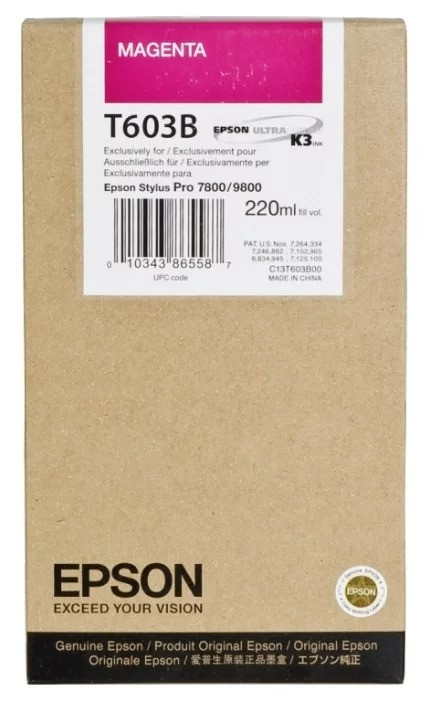 Картридж Epson Stylus Pro 7800/9800 (O) C13T603B00, пурпурный, 220 мл