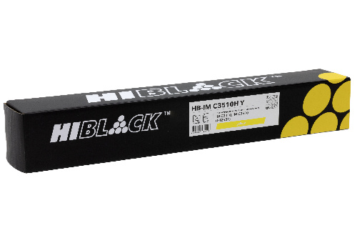 Тонер-картридж Hi-Black (HB-IMC3510H Y) для Ricoh IM C3010 / IM C3510, Y, 28K