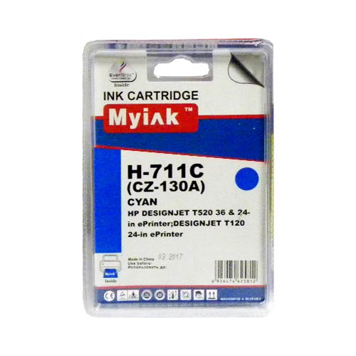 Картридж HP Designjet T120/520 CZ130A Cyan (26ml, Dye) MyInk (HP 711)