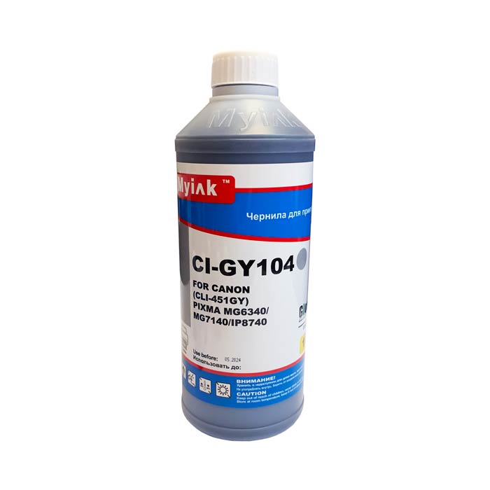 Чернила для CANON CLI-451GY (1л,grey Dye) CI-GY104 Gloria MyInk