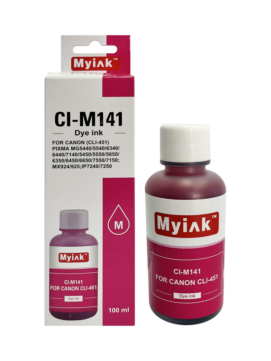 Чернила для CANON CLI-451M (100мл,magenta Dye) CI-M141 Gloria MyInk