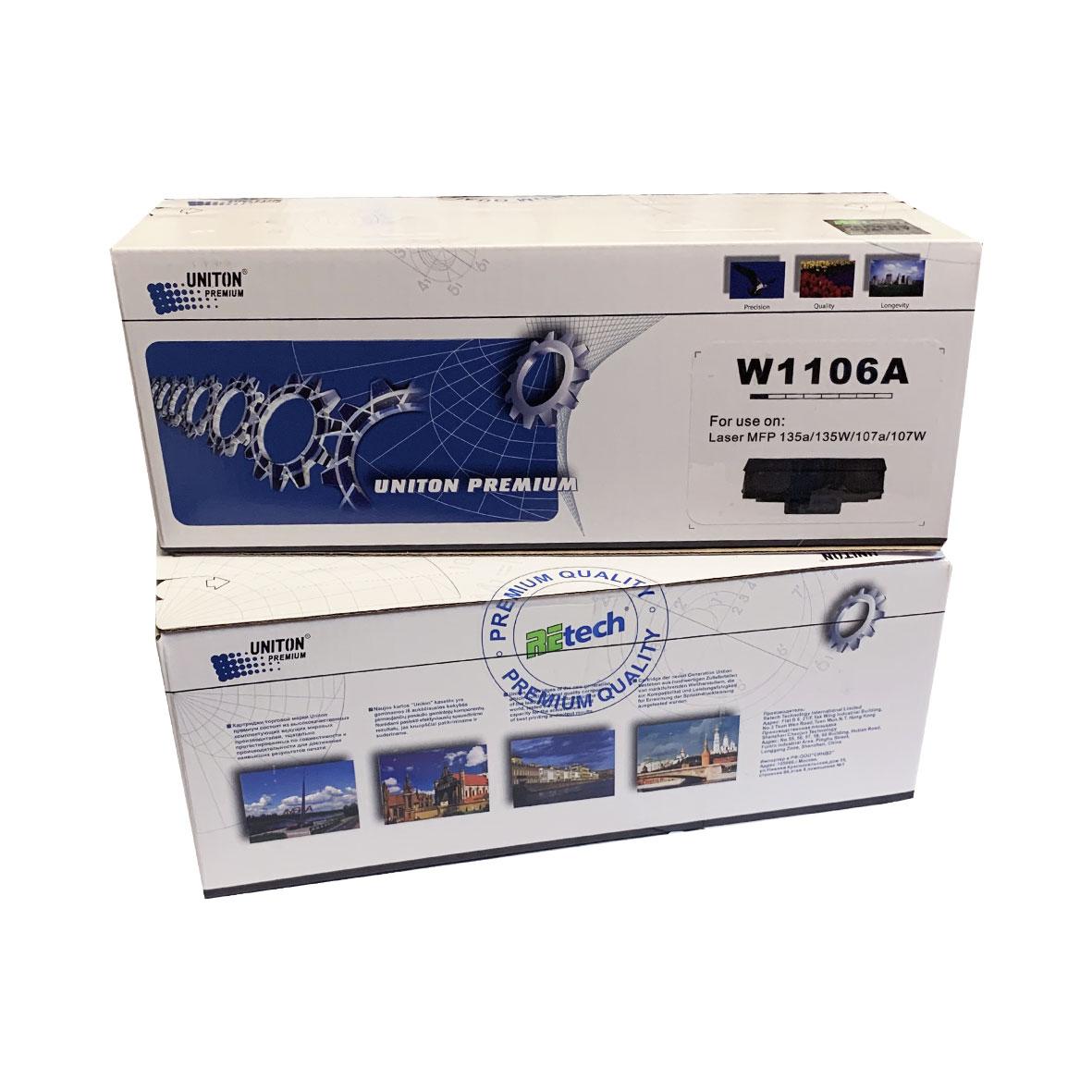 Картридж HP Laser 107a/r/135a/HP Laser 107a/137fnw (UNITON Premium) 106A/W1106A, 1К (с чипом)