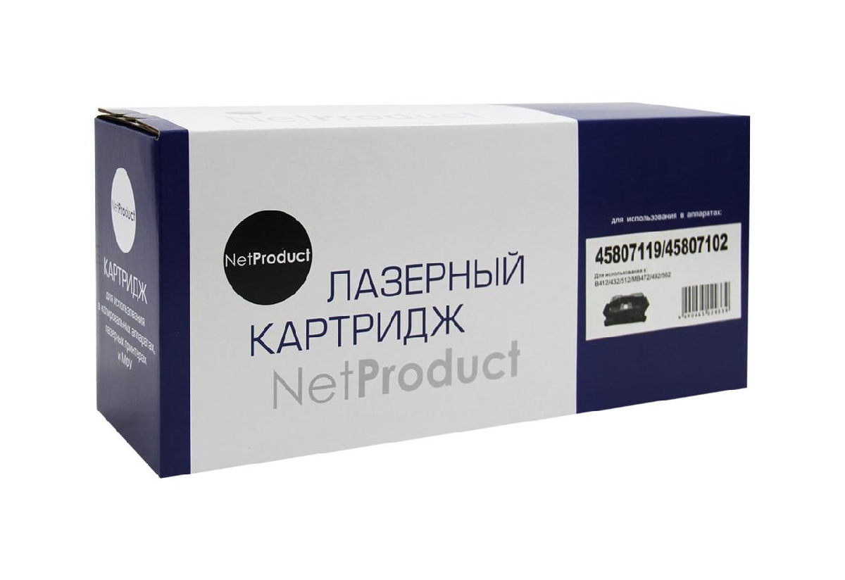 Картридж OKI B412/B432/B512/MB472/MB492/MB562 (NetProduct) 45807119/45807102, 3K