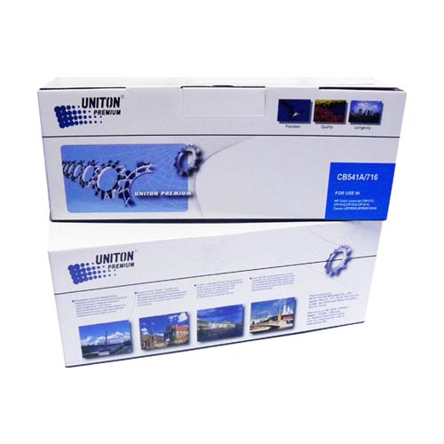 Картридж для HP CB541A (125A)/ CANON 716C синий (1,4K) UNITON Premium GREEN LINE (Eco Protected)