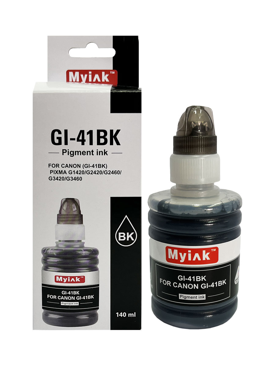 Чернила EcoTank GI-41BK CANON Canon PIXMA G1420/G2420/G2460/G3420/G3460 (140мл,black,Pigment) MyInk