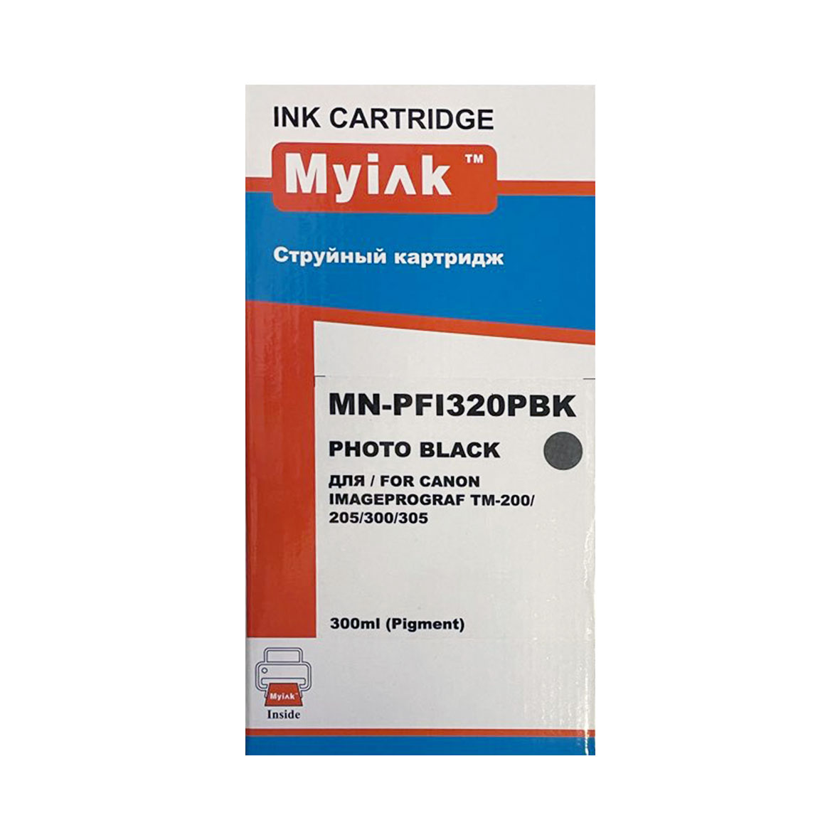 Картридж Canon iPF TM-200/TM-205/TM-300/TM-305 Black (300ml, Pigment) MyInk PFI-320BK 