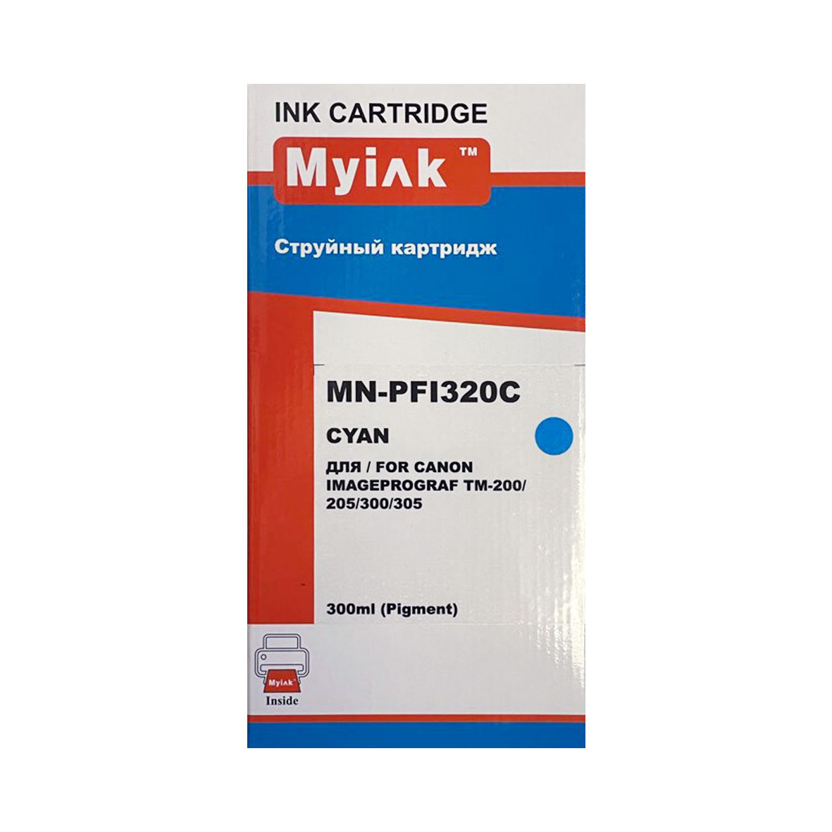Картридж Canon iPF TM-200/TM-205/TM-300/TM-305 Cyan (300ml, Pigment) MyInk PFI-320C 