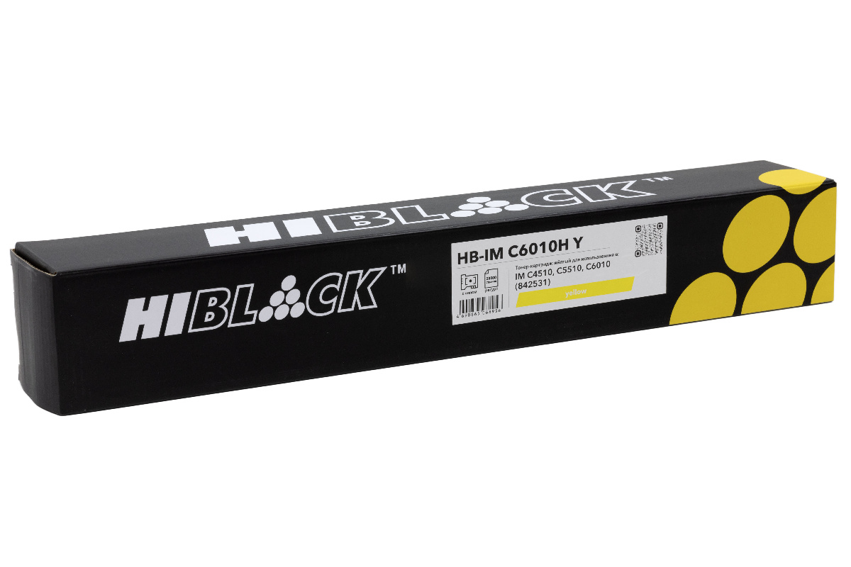 Тонер-картридж Hi-Black (HB-IMC6010H Y) для Ricoh IM C4510 / C5510 / C6010, Y, 28K
