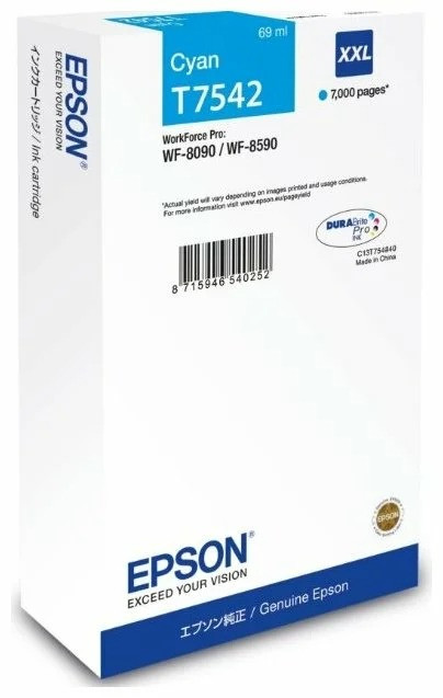 Картридж Epson WF-8090DW/WF-8590DWF (O) C13T754240, C, XXL