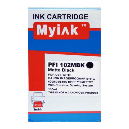 Картридж CANON IPF 500/600/700 Matte Black (130ml, Pigment) MyInk PFI-102MBk 