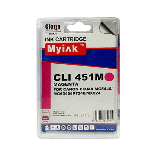 Картридж CANON PIXMA iP7240/MG6340/5440/7140 Magenta (12ml, Dye) MyInk CLI-451 XLM 