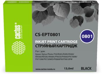 Картридж струйный Cactus CS-EPT0801 T0801 черный (13.0мл)