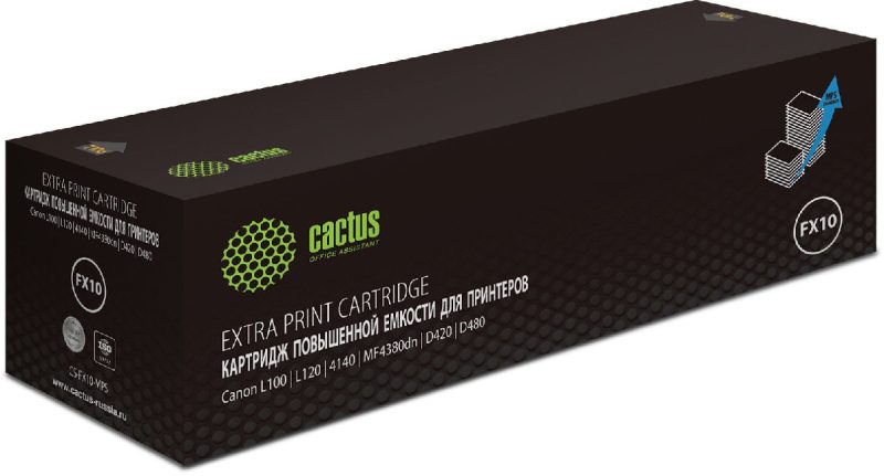 Картридж Canon L100/L120/4140/MF4380dn/D420/D480 (Cactus) CS-FX10-MPS FX-10X черный (3000стр.)