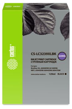 Картридж струйный Cactus CS-LC3239XLBK черный пигментный (129мл)