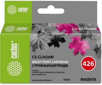 Картридж струйный Cactus CS-CLI426M CLI-426M пурпурный (9мл)