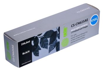 Картридж струйный Cactus CS-CN625AE №970XL черный пигментный (256мл)