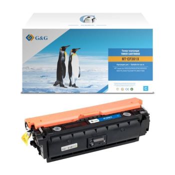 Картридж G&G, аналог HP CF361X/508X синий 9.5k с чипом