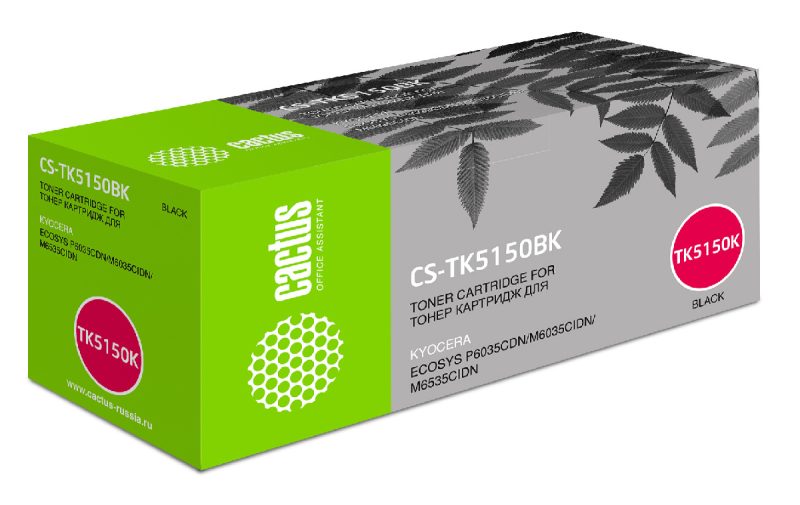 Картридж лазерный Cactus CS-TK5150BK TK-5150BK черный (12000стр.)