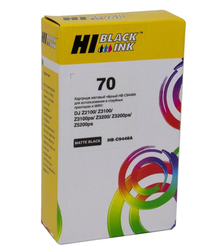 Картридж HP Designjet Z2100/Z3100 (Hi-Black) №70, C9448A, MBK