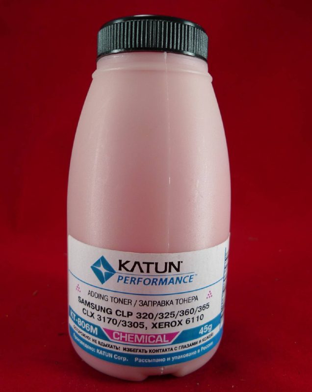Тонер SAMSUNG CLP 320/325/360/365, CLX 3170/3305 Magenta, химический (фл. 45г) (Katun) фас.Россия