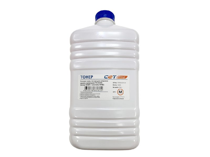 Тонер KONICA MINOLTA Bizhub C224/284 (Japan) NF6M + носитель NF6D, Magenta, 514г, CET8521M-514