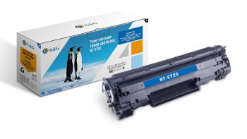 Картридж G&G, аналог Canon C725 3484B005/3484B002 черный 1.6k с чипом