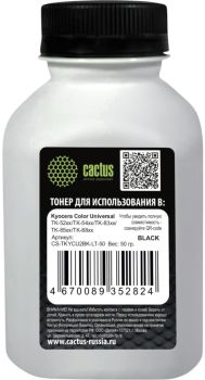 Тонер Cactus CS-TKYCU2BK-LT-50 черный флакон 50гр.