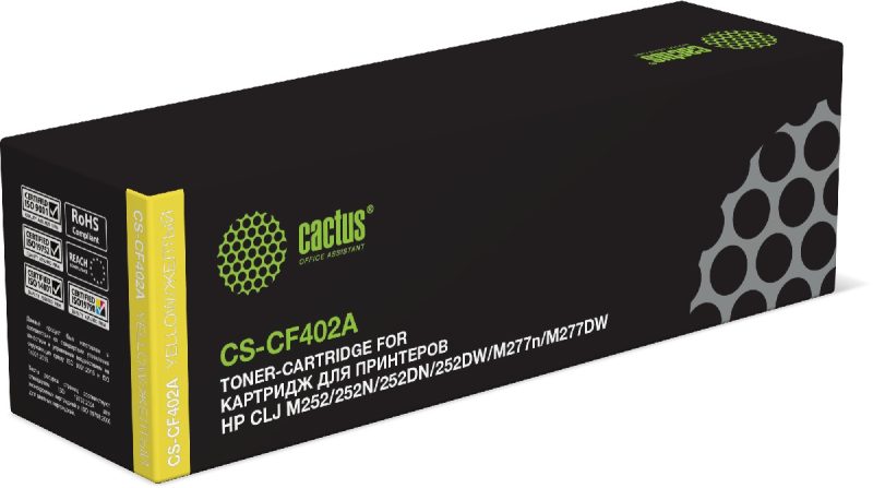Картридж лазерный Cactus CS-CF402A CF402A желтый (1400стр.)