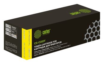 Картридж лазерный Cactus CS-C055Y 055 Y желтый (2100стр.)