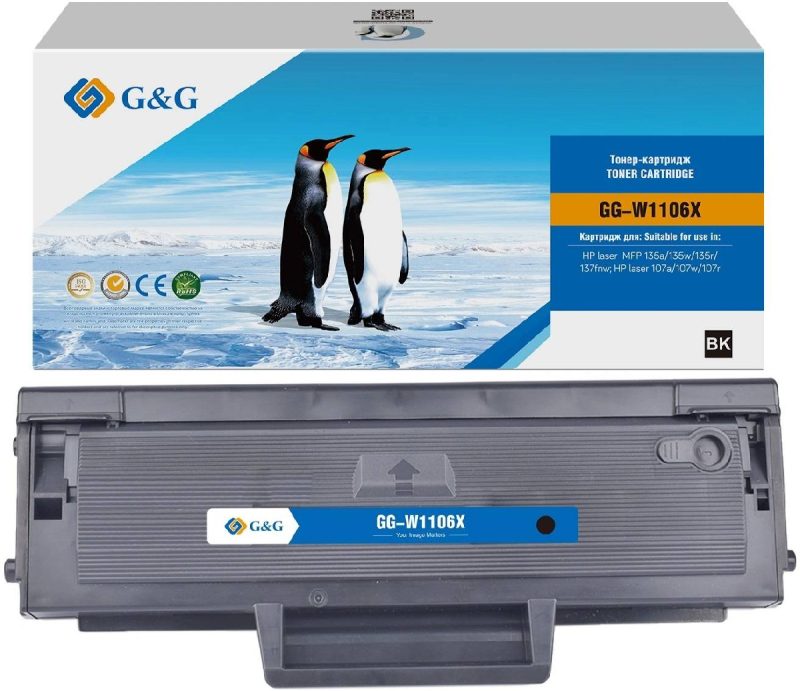 Картридж HP Laser 107/ MFP 135/137 (G&G) GG-W1106X черный (2500стр.)