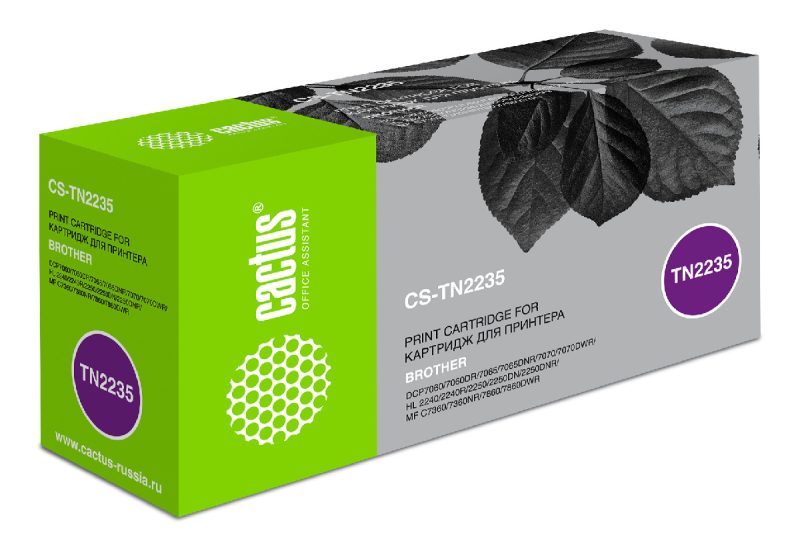 Картридж лазерный Cactus CS-TN2235 TN-2235 черный (1200стр.)