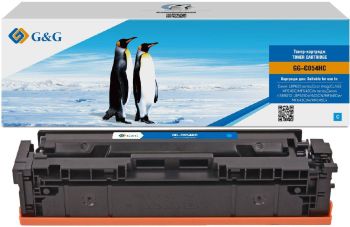 Картридж Canon LBP 621/623 MF641/643/645 G&G, аналог Canon 054H голубой 2.3k с чипом