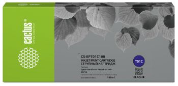 Картридж струйный Cactus CS-EPT01C100 T01C1 черный пигментный (188мл)